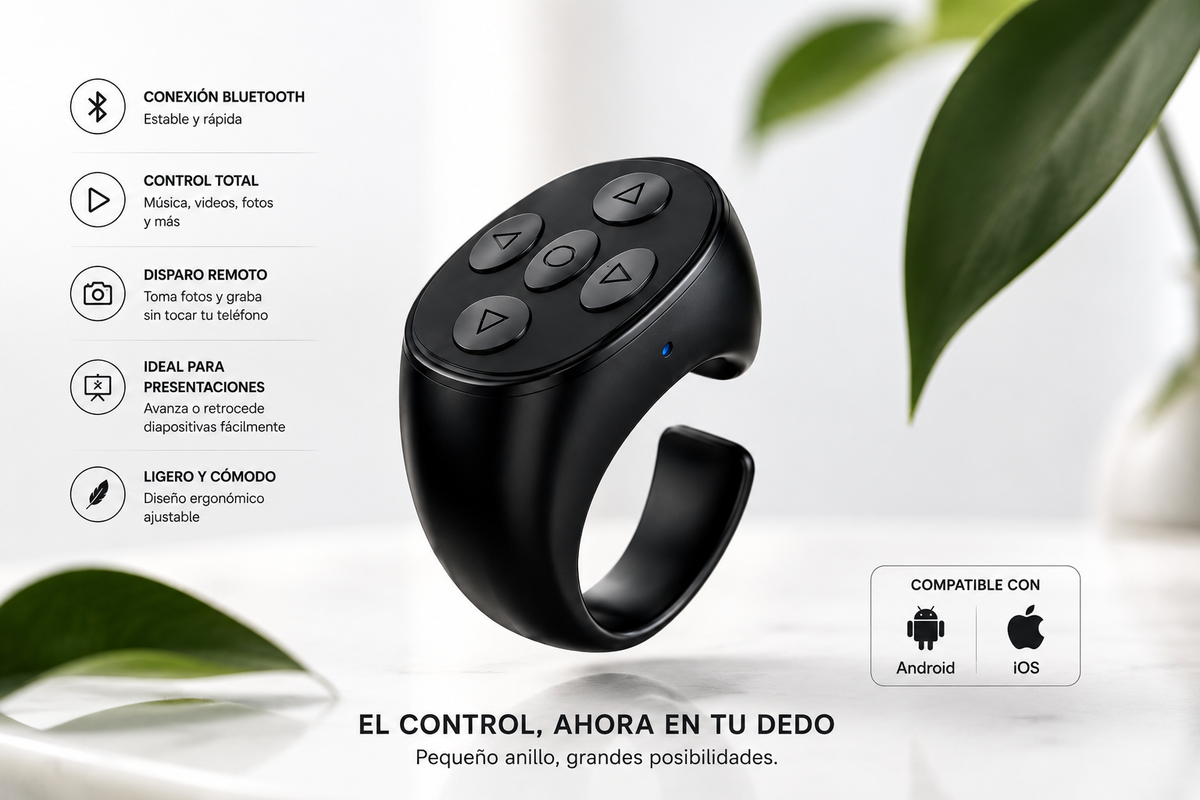 Anillo controlador con bluetooth