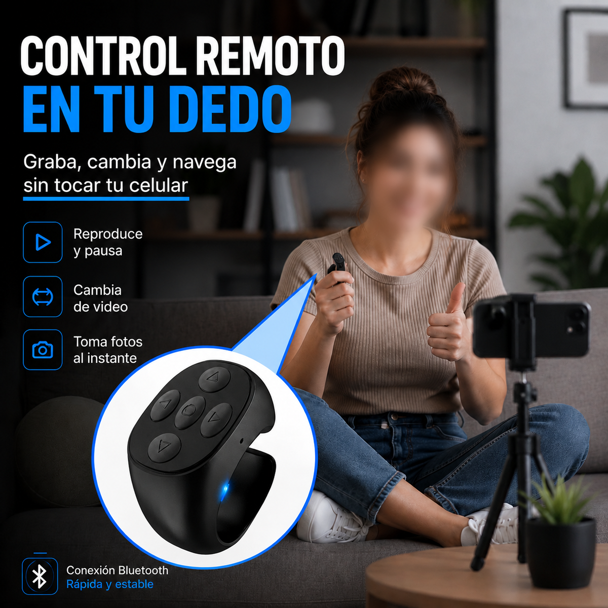 Anillo controlador con bluetooth